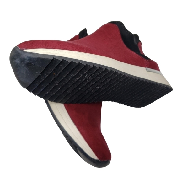 Kenneth Cole Reaction | Cameron Chelsea Jogger Red Textile High Top Sneakers 6 - Picture 5 of 9